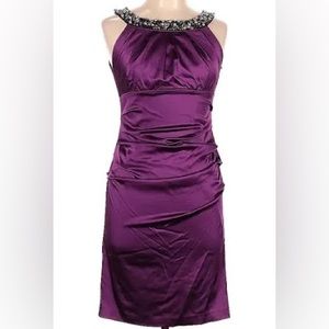 Suzi Chin for Maggie Boutique Purple Cocktail Dress